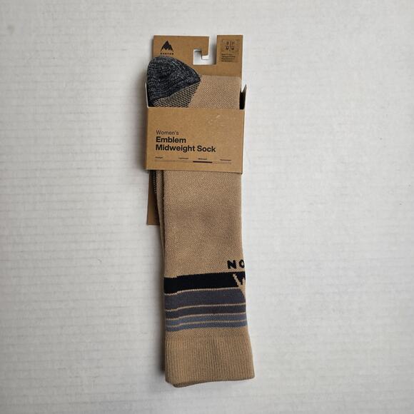 Burton Womens Size S/M (4-6.5) Emblem Midweight Socks Summit Taupe - Picture 1 of 4